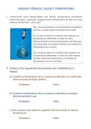 Energia Termica Calor Y Temperatura Ficha Interactiva Calor Y Temperatura Energia Termica Calor Fisica