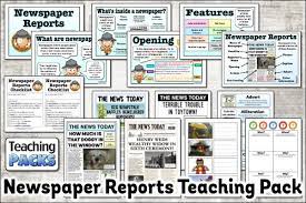This resource pack is a great way to support your pupils' newswriting, and can be used to help them understand the genre's structural conventions. Newspaper Reports Pack 200 Primary Resources For Teachers