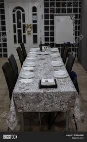 Choose tablecloth and placemat colors that complement the plates and dining room. View Table Set Formal Image Photo Free Trial Bigstock
