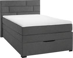 Das boxspringbett in den maßen 120x200 cm vereint als einzelbett zwei besonders attraktive aspekte. Boxspringbett 120x200 Mit Stauraum In Grau Finden