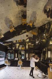 Black Barber Shop Near Me Open Now Gold And Black Barbershop In Mexico City Barber Shop Barber Shop Interior Barber Shop Decor