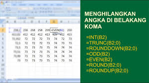 Fitur automatic calculation tidak diaktifkan. Rumus Excel Dan Cara Menghilangkan Angka Di Belakang Koma Youtube