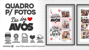 Deixe nos comentários fotos com seus avós. Quadro Dia Dos Avos Personalizado Com Fotos Molde Gratis