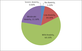 Pie Chart Of Levels Of Information Seeking Anxiety Score