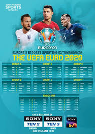 Euro 2021 tips, previews & schedule. Sony Pictures Sports Network Reveals Schedule For Uefa Euro 2020 Mediabrief