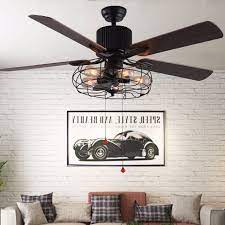 1x ceiling fan light1x remote controller1x english version installation instructions. Black Industrial Ceiling Fan With Remote Control On Sale Overstock 28174117