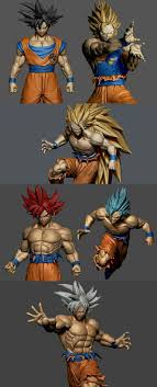 Goku S Transformations 3d Models Dragon Ball Z Dragon Ball Super Dragon Ball