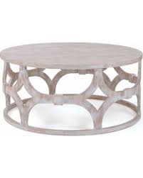 A shabby chic coffee table, besides adding functionality, can be just the finishing piece that pulls together a homey and beautiful living room or sun porch. Whitewashed Round Coffee Table Elisdecor Com