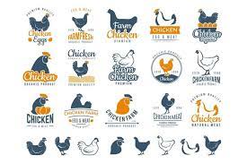 Chicken Badges Fresh Farm Food Logotype Cooking Egg And Bir 870096 Illustrations Design Bundles Chicken Logo Chicken Restaurant Logos Egg Logo