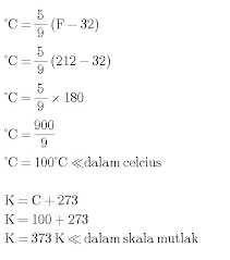 Suhu Suatu Termometer 212 Derajat Fahrenheit Berapakah Suhunya Di Nyatakan Dalam Celcius Dan Skala Brainly Co Id