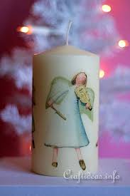 Free Kids Christmas Craft Project Decoupage On Candles