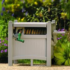 Suncast 100 Foot Capacity Garden Hose Reel Hideaway With Guide Taupe Pht100 Yard Gartenschlauch Schlauchtrommel Garten Pflanzen