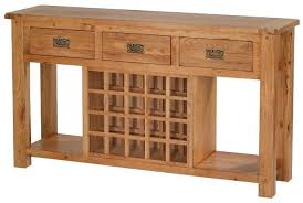 Moritia freestanding wine storage organizer display rack wine rack console table vertical design for small spaces holds 11 bottles 15w x 12d x 33h inch 2 8 out of 5 stars 7 62 99 62. Buy Cherington Oak Sideboard With Wine Rack The Furn Shop