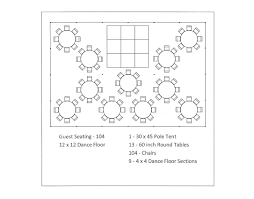 30 X 45 Pole Tent Basic Seating Arrangement Canton Canopy