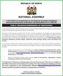 The estimates of appropriations for the government of new zealand for the year ending 30 june 2022. Mzalendo On Twitter The Nassemblyke S Budget And Appropriations Committee Invites Views From Kenyans On The National Government Estimates Of Revenue And Expenditure For The Financial Year 2021 2022 Publicparticipationke Dokeza Https T Co