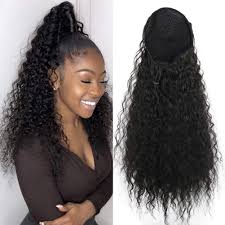 Our human hair wigs are some of the highest in quality and offer a natural looking style and soft feel human hair wigs. 14 32 Inch Curly Human Hair Ponytail Drawstring Ponytail Extensions 1b Natural Black