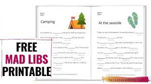 Get all my tips on laminating here! 21 Free Printable Mad Libs For Kids Mad Libs Templates