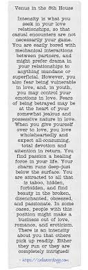 Venus In The 8th House I Have Venus At The Very End Of The 8th House In My Birth Chart Orb Less Than Birth Chart Astrology Aries And Pisces Venus Astrology