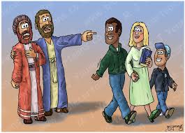 Bible Cartoons Jesus Great Commission Holy night and christmas decorations. bible cartoons jesus great commission