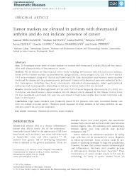 Some people simply have more afp than is typical. Pdf Tumor Markers Are Elevated In Patients With Rheumatoid Arthritis And Do Not Indicate Presence Of Cancer Maria Bazzo Academia Edu