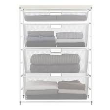 Elfa White Mesh Closet Drawers The Container Store
