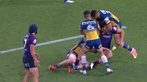 (photo by ian hitchcock/getty images) Nrl 2020 Marata Niukore Crusher Tackle Parramatta Eels V Melbourne Storm Video Watch