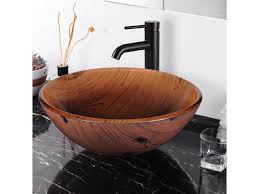 4.5 out of 5 stars (237) $ 18.00. Tempered Glass Round Vessel Sink Wood Grain Pattern Above Counter Bathroom Vanity Hotel Bowl Basin Newegg Com