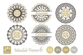 North pole express svg kit. Mandala Monogram Frames Svg Graphic By Gleenart Graphic Design Creative Fabrica