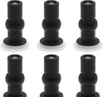 DUZFOREI 6Pcs Toilet Seat Hinge Bolts Screw, Universal Toilet Seat Fixed  Screws, Expanding Rubber Top Nuts Screw Fixings Fit for Toilet Blind Hole  ...