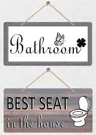 Maybe you would like to learn more about one of these? Buy Koomate 2 Pack Funny Bathroom Wall Decor Sign Metal Bathroom Decorations Wall Art For Farmhouse 11 8x 5 9 Rustic Bathroom Decor Signs Best Seat Plaque Alumium Online In Indonesia B08vgn1qsd