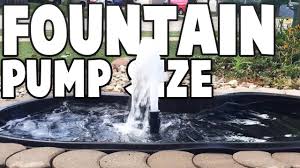 fountain pump size matters