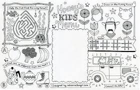 We offer two different types of kids menu placemats; Kids Menu Graphic Fun Kids Restaurants