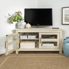 Click here to download the full set of free pritnable plans including. 44 Inch Transitional Modern Farmhouse Wood Corner Tv Stand White Oak By Walker Edison