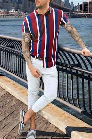 Striped Shirt Buy Printed Striped Shirts For Men Powerlook Men Fashion Casual Shirts Outfits With Striped Shirts Men Style Tips