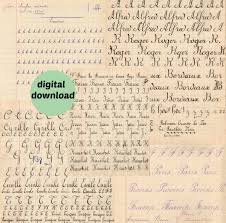 All you need is something to write with, some paper and scissors. Digital Child Cursive Handwriting Pages From French School Book French School Handwriting Cursive Letters