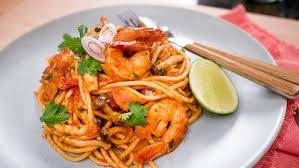 Tom Yum Spaghetti สปาเก ตต ต มยำก ง Recipe Thai Pasta Pasta Dishes Thai Recipes