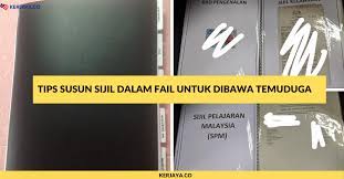 Cara susunan sijil untuk temuduga kerja kerajaan. Tips Susun Sijil Dalam Fail Untuk Dibawa Temuduga