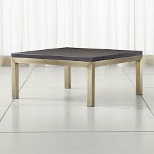 Shop Parsons Pine Top Brass Base 36x36 Square Coffee Table Harvested From European Spruce That Coffee Table Square Coffee Table Crate And Barrel Coffee Table
