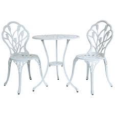 Dining tables & chairs all motors for sale property jobs services community pets. Charles Bentley Cast Aluminium Tulip Bistro Table And Chairs Set White