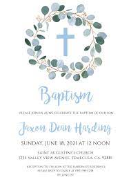 Boy Baptism Invitation Set Blue Cross Baptism Invitation Etsy In 2021 Baptism Invitations Diy Baby Boy Baptism Boy Baptism