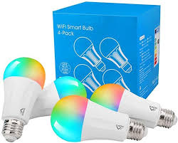 Moko Smart Wifi Led Light Bulb 4 Pack E26 9w Dimmable Light Soft White Compatible With Alexa Echo Google Home Ifttt For Voice Led Light Bulb Smart Bulb Bulb