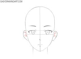 How To Draw An Anime Face Easy Drawing Art How to draw anime head and face easy step with subtitle. how to draw an anime face easy