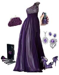 Purple Outfit Option 58 Purple Outfits Purpleoutfits Handbags Accessories Shoes Clothes Jew Purple Dress Accessories Purple Evening Gowns Purple Dress