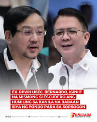 Binasa na ngayong hapon ni dating DPWH Undersecretary Roberto Bernardo ang  kanyang supplemental affidavit. Sa ilalim nito, ikinwento niya na noong  2022 niya unang nakausap si Senador Chiz Escudero habang dumadalo siya
