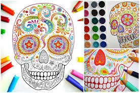 You can print these images here are five different black and white sugar skull tattoo coloring pages, available as digital downloads that arrive in your email shortly after purchase. The Best Printable Sugar Skull Coloring Pages Found Them