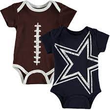 Dallas Cowboys Newborn Infant Meeks 2 Pack Bodysuit Set Navy Brown Dallas Cowboys Baby Cowboy Baby Clothes Baby Cowboy