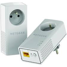 Netgear Adaptateur Plp2000 100frs Pack De 2 Adaptateurs Cpl Gigabit 2 Port 10 100 1000 Rj45 Avec Prise Int Gr E Boitier Tv Adaptateurs Multiprise