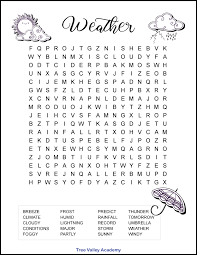 Hidden words is one of english grammar topic for 10th std board exam. 5th Grade Weather Word Search Printable Tree Valley Academy