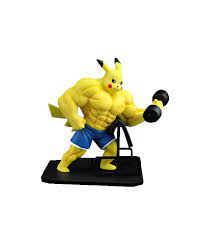 Figura de Pokemon Pikachu para hombre musculoso, modelo creativo divertido  de Pvc, figura de acción Gk, colección de juguetes de Color no box 15cm