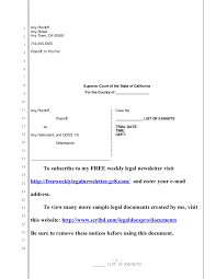 Savesave exhibit f template for parental permission for. Sample Trial Exhibit List For California